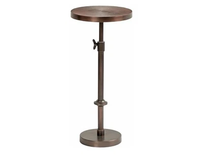 Kate & Laurel Engles Tradional Adjustable Height Pedestal Drink Table 10x10x30” - Image 1 of 4