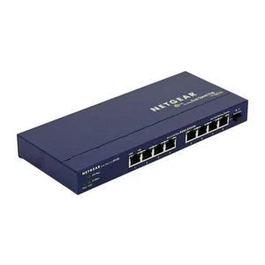 Netgear DS108 8-Port Dual Speed Hub 10-100 Mbps Without AC Adapter - NEW - Picture 1 of 3