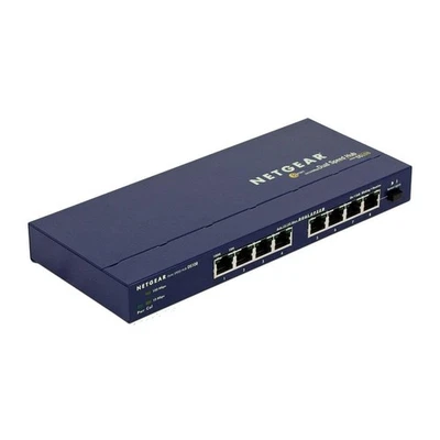 Netgear DS108 8-Port Dual Speed Hub 10-100 Mbps Without AC Adapter - NEW - Image 1 of 3