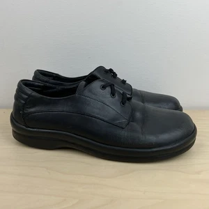 Birkenstock Damen Gr. 42 / 11 Footprints Schwarz Leder Oxford Schuhe Schnürschuhe - Bild 1 von 10
