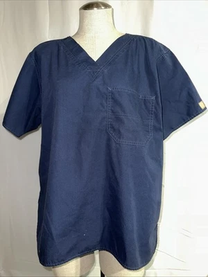 Carhartt Ripstop V-neck Scrub Shirt Men’s Size M Navy Blue  - Image 1 of 4