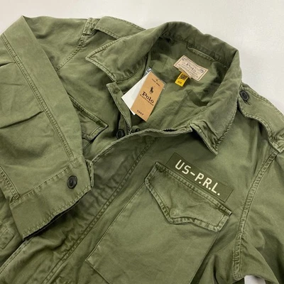 Chaqueta Polo Ralph Lauren Mujer XL Militar Excedente Sarga Rota Verde Relajada Foto 1 de 4