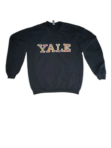 Yale University African Pride Sweatshirt Men’s Large Black Gildan Crewneck - Picture 1 of 9