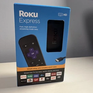 Nuevo transmisor multimedia de transmisión Roku Express HD - negro + salida mini HDM12AV - Imagen 1 de 4