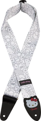 Correa de Guitarra Oficial Fender X Hello Kitty Poli Blanco, 2" Ancho Foto 1 de 3