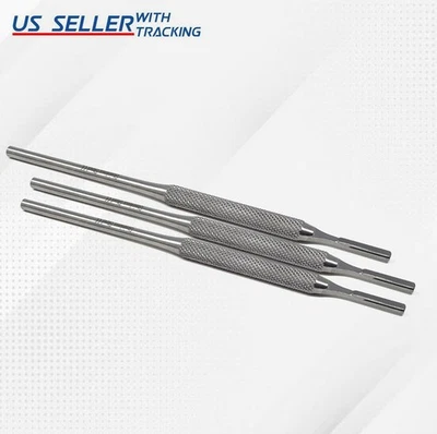 Suporte cirúrgico para bisturi com padrão redondo alemão aço inoxidável 3 peças - Imagem 1 de 3