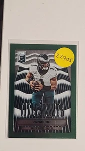 Donruss Elite #TW-10 2023 Jalen Hurts Title Waves verde - Imagen 1 de 1