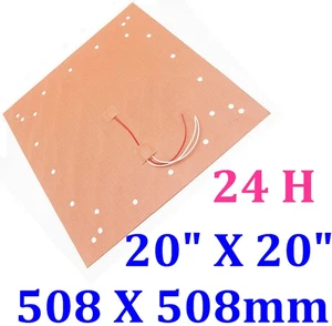 20" X 20" 508 X 508mm 1300W Creality CR-10 S5 3D Printer Bed w Holes Heating Pad - Picture 1 of 12