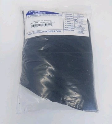 Paquete de 100 plumas Gateway 5" ala derecha: sección de corte negro azabache 514RCSBK-100 Foto 1 de 4