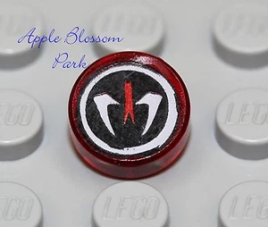 NUEVO Lego Ninjago 1x1 Trans Red FANGPYRE Round Tile - para Snake Staff/Fang Blade - Imagen 1 de 2
