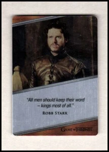 Tarjeta de metal Robb Stark 2021 Juego de Tronos Iron Anniversary Expressions #E33 - Imagen 1 de 2