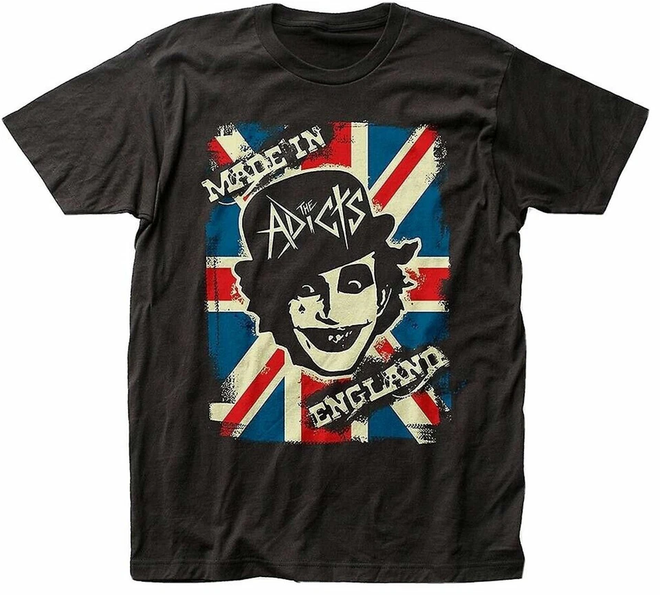 Official The Adicts Made In England Mens Black T Shirt The Adicts Classic Tee - Image 1 of 1