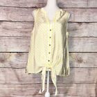 Maeve By Anthropologie Yellow and White Striped Blouse  Size 12