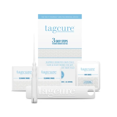 Tagcure Skin Tag DIY Removal Kit 3 Step Painless Safe Permanent Remover Device