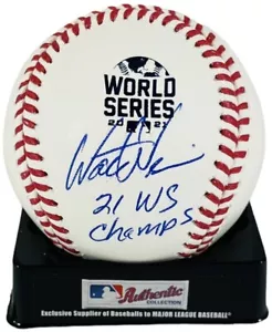 Béisbol Walt Weiss firmado por la Serie Mundial 2021 con 21 Campos WS Atlanta Braves + BAS - Imagen 1 de 2