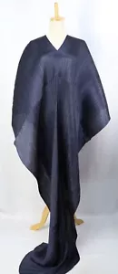 PLEATS PLEASE Navy Blue Madame-T Cape Shawl Poncho ISSEY MIYAKE 298 8779 - Picture 1 of 6
