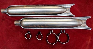 Échappement Silencieux Echappement Peashooter & Pinces Brut non Peint k750 Dnepr - Photo 1/4
