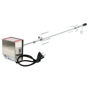 Grillspieß Set Drehspieß mit Motor Edelstahl Rotisserie 120 cm BBQ-Toro - Bild 1 von 8