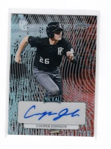 2023 Leaf Perfect Game Metal Cooper Johnson Black Prismatic Auto 1/1 - Picture 1 of 1