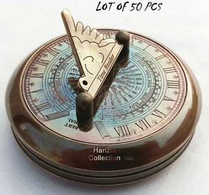 Nautical Brass Compass Gilbert Pocket Sundial Compass Lot of 50 Pieces Compasses - Picture 1 of 6