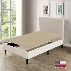 Greaton Assembled USA Fully Assembled 2-Inch Split Foundation Bunkie Twin Beige - Picture 1 of 3