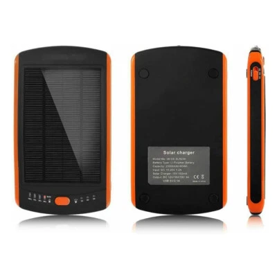 23000mAh Solar Power Bank Portable Solar Charger USB LED Flashlights for Phones - Image 1 of 4