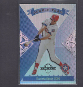 1997 DONRUSS LIMITED EXPOSURE DOUBLE TEAM REFRACTOR PARALLEL #194 WILL CLARK SP