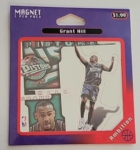 1997 Crown Pro NBA Grant Hill Detroit Pistons Magnet Factory Sealed - Picture 1 of 2