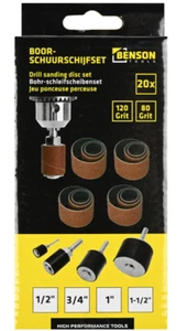 20er Schleifband & Schleifwalzen Set Bohrmaschine Schleifpapier Schleifrolle - Bild 1 von 4