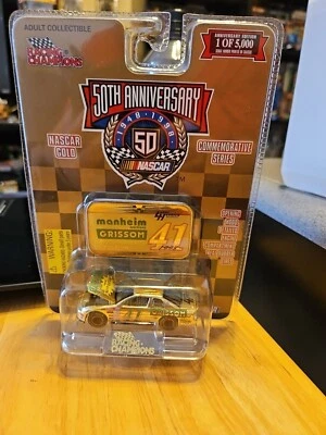 1998 Racing Champions NASCAR Gold Manhiem #41 Steve Grissom stand & plaque. - Image 1 of 2