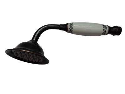 ROYAL BLACK RETRO NOSTALGIE HANDBRAUSE Duschbrause Brausekopf Duschkopf - Bild 1 von 4