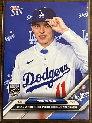 2024 Topps Now #OS-16 Roki Sasaki Los Angeles Dodgers - Image 1 of 2