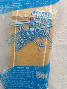 Vintage Aluminum Lawn Chair Webbing Tan 80' with 48 Screws Large Lounge Chair  - Picture 1 of 2