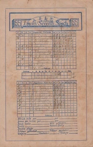 1940s MASTERPIECE ORIG CUBAN SCORE LUCKY SEVENTH SPORTS NEGRO LEAGUE BASEBALL - Bild 1 von 2