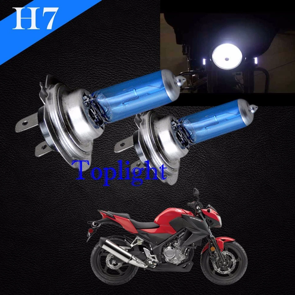 H7 White 5000K Xenon Halogen Headlight 100w Lamp Light Bulb For Bike - Image 1 of 4