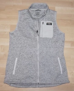 Chaleco L.L.BEAN Gris Poli Tejido Cremallera GRANDE - Imagen 1 de 7