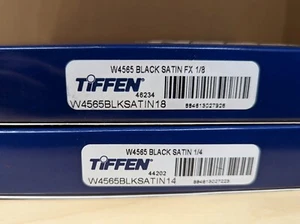 New Tiffen 4x5.65" Black Satin 1/8 & 1/4 Filter Set - 2 Diffusion Filters - Picture 1 of 7