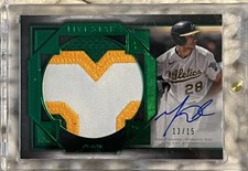 2022 Topps Five Star Matt Autograph Jumbo Patch Prime Green Matt Olson #13/15