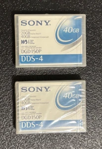 2 NEW Sony DGD150P DDS-4 20/40 GB Tape Cartridges - Afbeelding 1 van 1