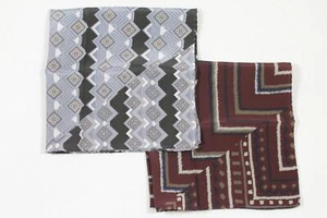 Lot of 2 silk pocket handkerchief made in Italy - Picture 1 of 3