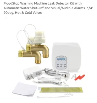 FloodStop Washing Machine Leak Detector Kit with Automatic Water Shut-Off Alarms - Image 1 of 3