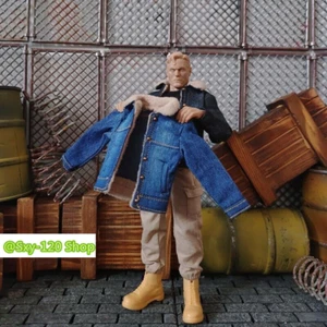 1/12 Male Blue Denim Jacket Vest Pants Clothes For 6"Action Figure Body Toys - Picture 1 of 6