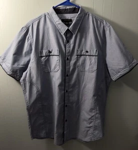 Mens Structure Slim Fit Button Down Shirt, Size XL. Short Sleeve. Blue Casual - Picture 1 of 4