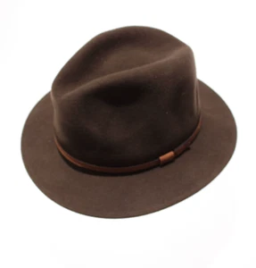 Wigens NWT Brimmed Fedora Tranas Hat Size XL in Solid Brown - Picture 1 of 15