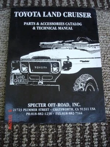 1964 Specter Off Road Toyota Land Cruiser 1964 parts/access catalog tech manual - Picture 1 of 1