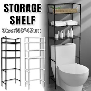 Bathroom Rack Over Toilet Washing Machine Shelf Storage Organizer Stand Unit - Picture 1 of 20