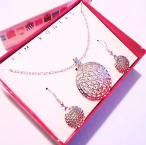 Kim Rogers Silver Tone Necklace Earring Set - Picture 1 of 3