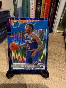 2020-21 Donruss Optic Immanuel Quickley Purple Shock Prizm Rookie RC #175 D302