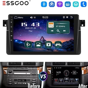 Apple Carplay 9"Car Stereo BT FM Radio For BMW E46 318i 320i 323i 325i 328i 330i - Picture 1 of 13