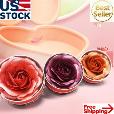 Paleta de mejillas rubor forma de flor maquillaje facial suave de larga duración rosa ilumina Foto 1 de 4